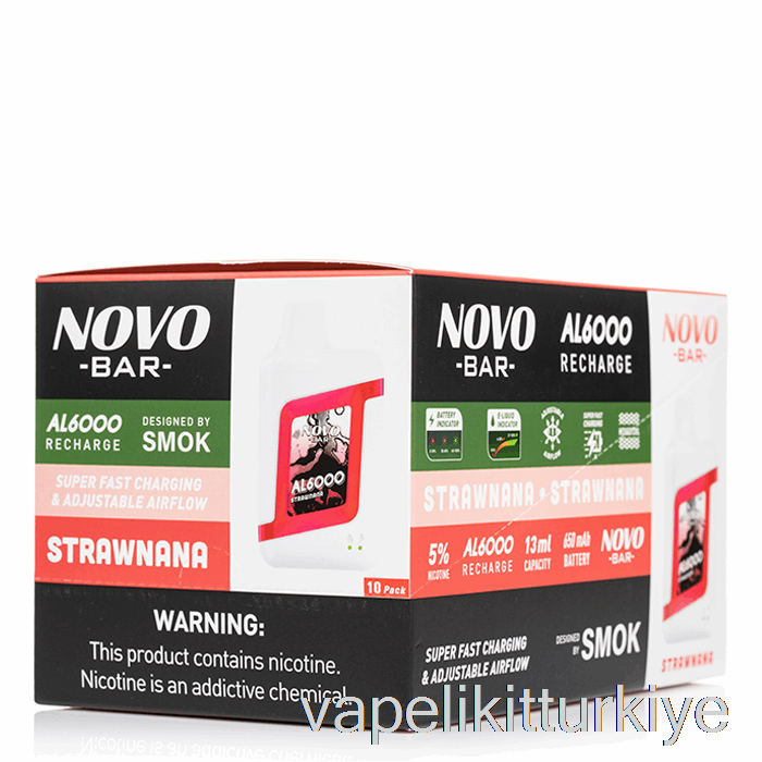 Vape Likit [10'lu Paket] Smok Novo Bar Al6000 Tek Kullanımlık